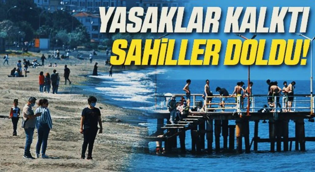 Samsun'da tam kapanma yasaklarının kalkmasıyla sahilde yoğunluk oluştu