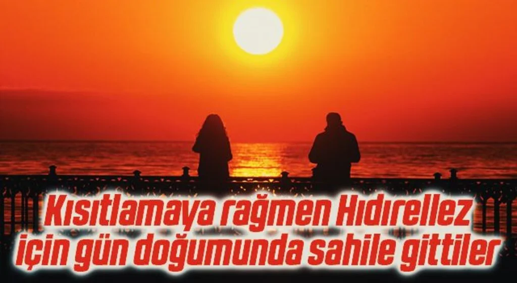 Samsunlular kısıtlamaya rağmen Hıdırellez için gün doğumunda sahile gitti