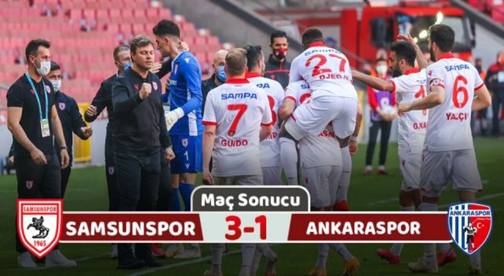 Samsunspor: 3 Ankaraspor: 1 (Maç Sonucu)