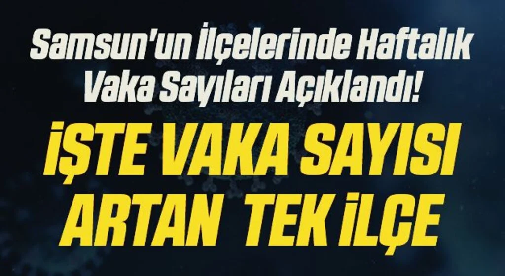 Samsun'un İlçelerinde Haftalık Vaka Sayıları Açıklandı!
