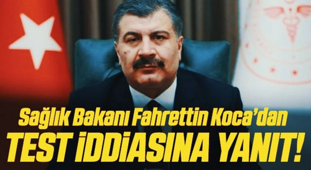 Son Dakika: Bakan Koca'dan 'koronavirüs testi' açıklaması