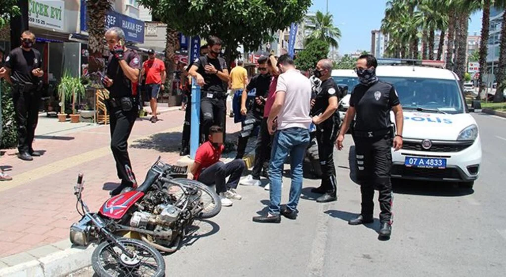 Çaldığı motosikletle yakalandı, 13 yaşında 170 suç kaydı çıktı