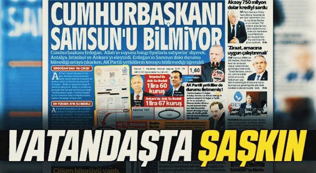 Cumhurbaşkanı Erdoğan'ın Samsun'daki Durumdan Haberdar Olmamasına Vatandaşta şaşkın