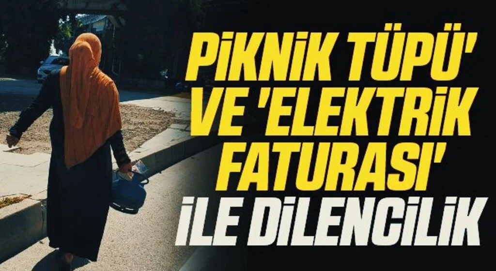 Kırmızı ışıkta 'piknik tüpü' ve 'elektrik faturası' ile dilencilik