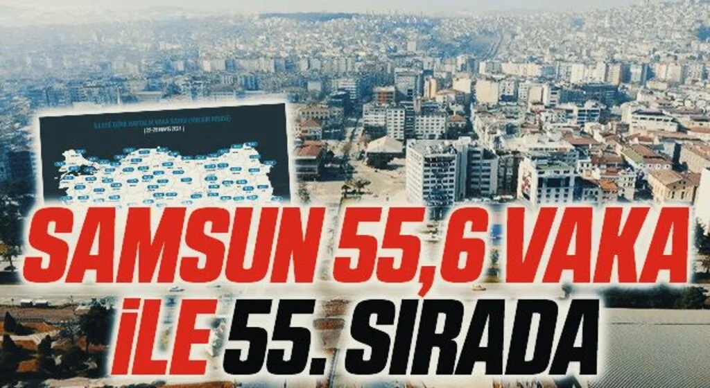 Samsun 55,6 vaka ile 55. sırada