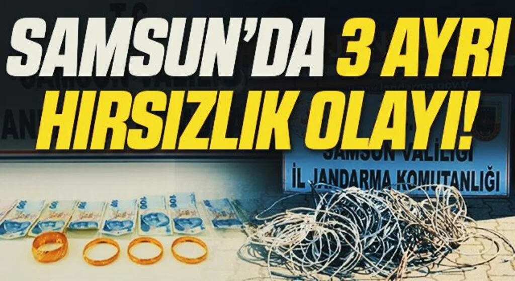 Samsun'da 3 ayrı hırsızlık olayı: 5 gözaltı