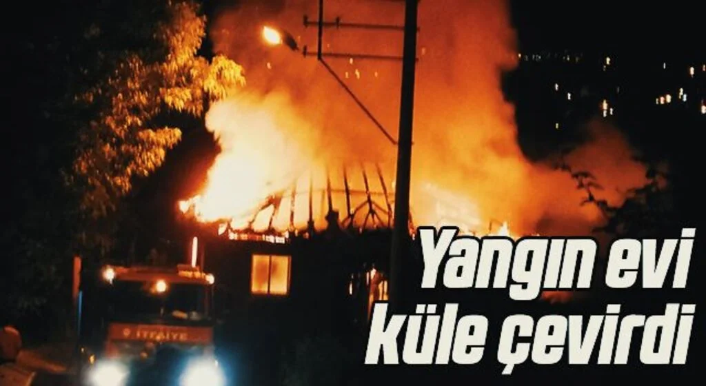 Samsun'da Alevler geceyi aydınlattı
