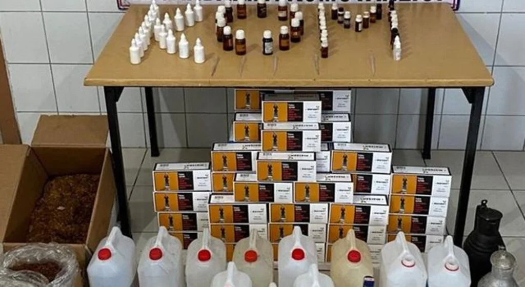 Samsun’da kaçak tütün ve sahte alkol ele geçirildi: 1 gözaltı