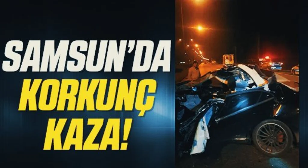 Samsun'da Tıra otomobil çarptı: 1 ağır yaralı