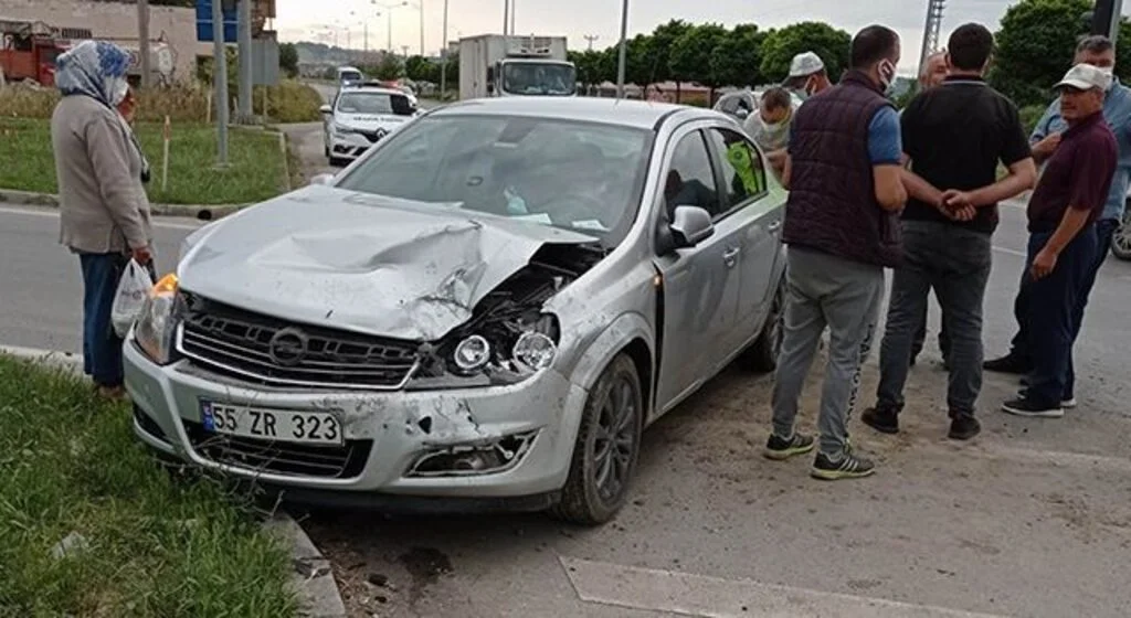 Samsun'da trafik kazası: 2 yaralı