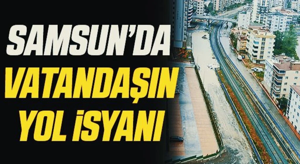 Samsun'da Vatandaşın yol isyanı 