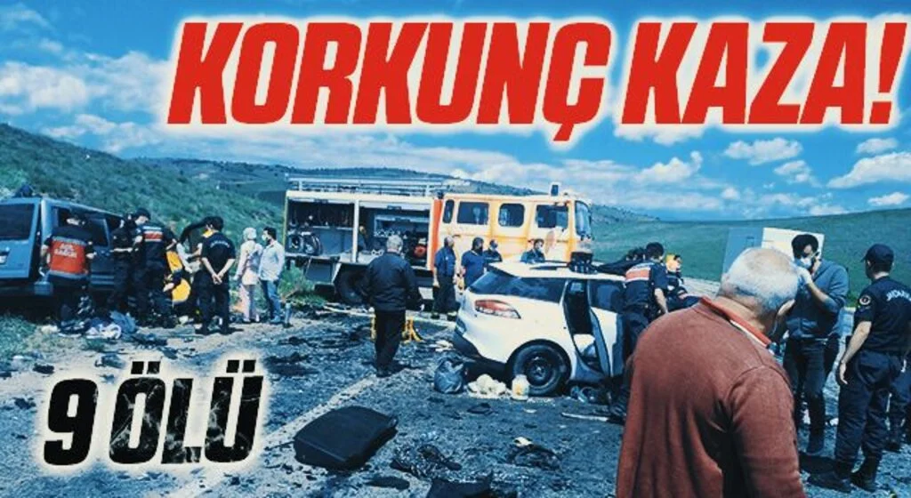 Sivas’ta iki araç kafa kafaya çarpıştı: 9 ölü