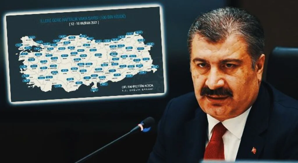 Son Dakika: İllere göre haftalık vaka sayısı haritası açıklandı