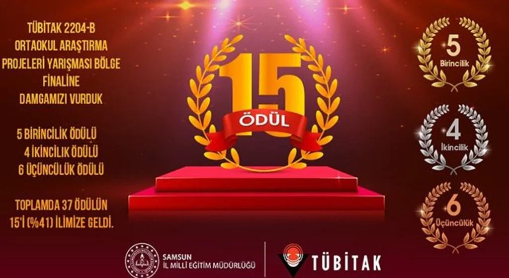 TÜBİTAK bölge finaline Samsun damga vurdu