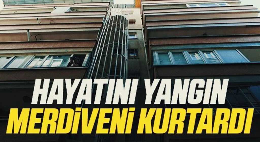 5. kattan düşen kadının hayatını yangın merdiveni kurtardı