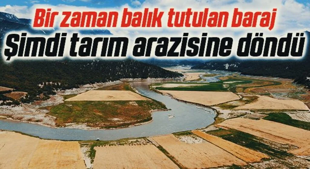 Bir zaman balık tutulan baraj şimdi tarım arazisine döndü