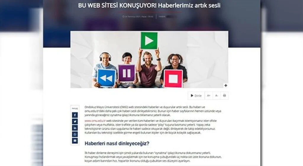 Bu web sitesi konuşuyor