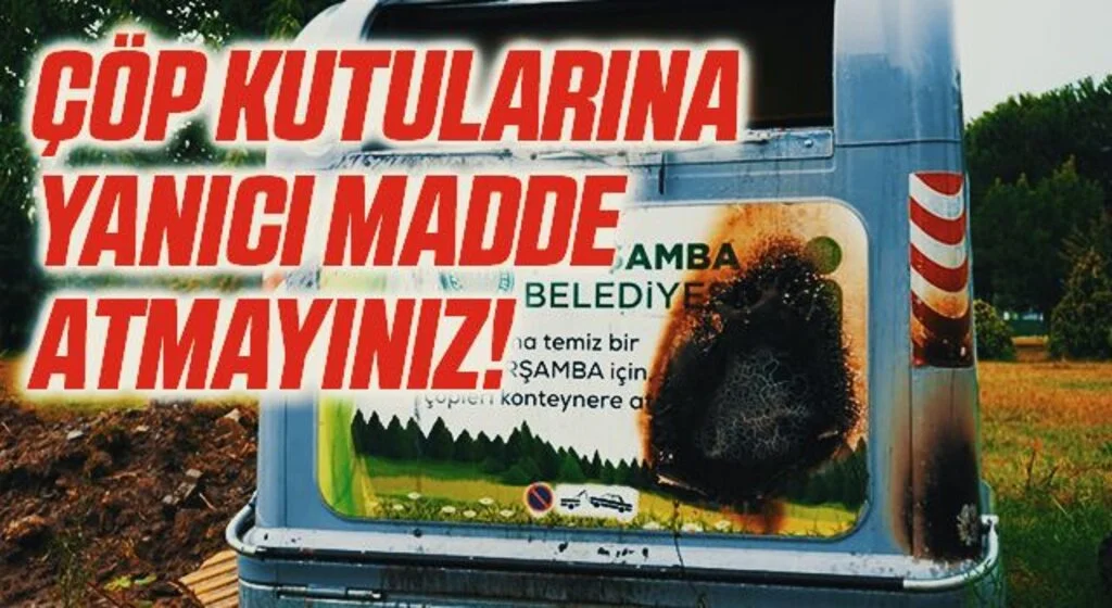 Çöp kutularına yanıcı madde atmayınız!