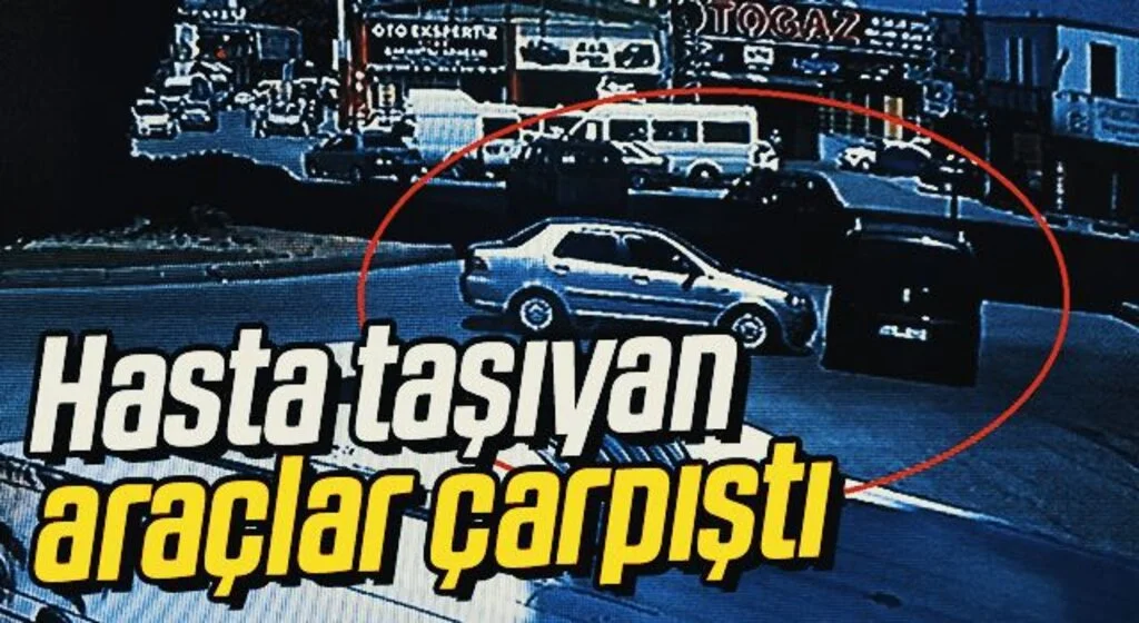 Hasta taşıyan araçlar çarpıştı: 2 yaralı