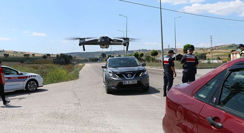 Jandarma'nın drone'lu denetimi