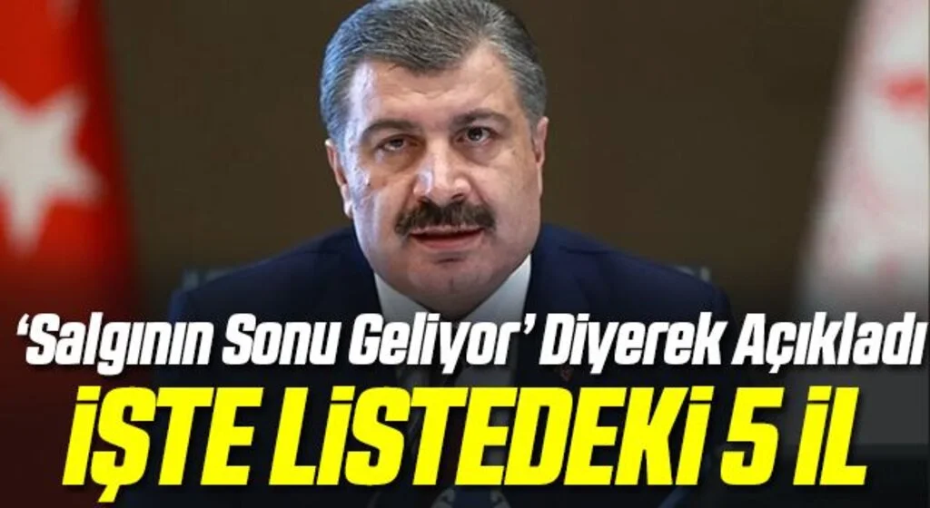 Sağlık Bakanı Koca "Salgının sonu geliyor" diyerek haritayı paylaştı