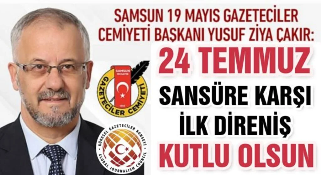 Samsun 19 Mayıs Gazeteciler Cemiyeti'nden '24 TEMMUZ' mesajı; 'İŞSİZLİK, KANAYAN YARA'