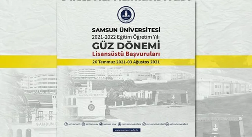 Samsun Üniversitesi lisansüstü öğrenci alım ilanı yayımladı