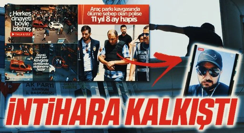 Samsun'da AK Parti Binasına Çıktı İntihara Kalkıştı