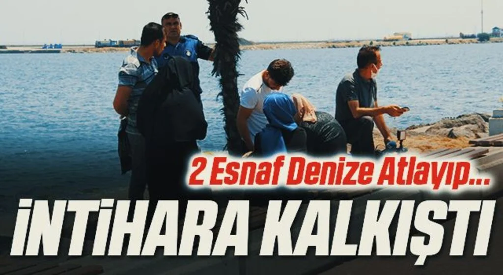 Samsun’da denizde intihara kalkışan kadını zabıta ve vatandaşlar kurtardı
