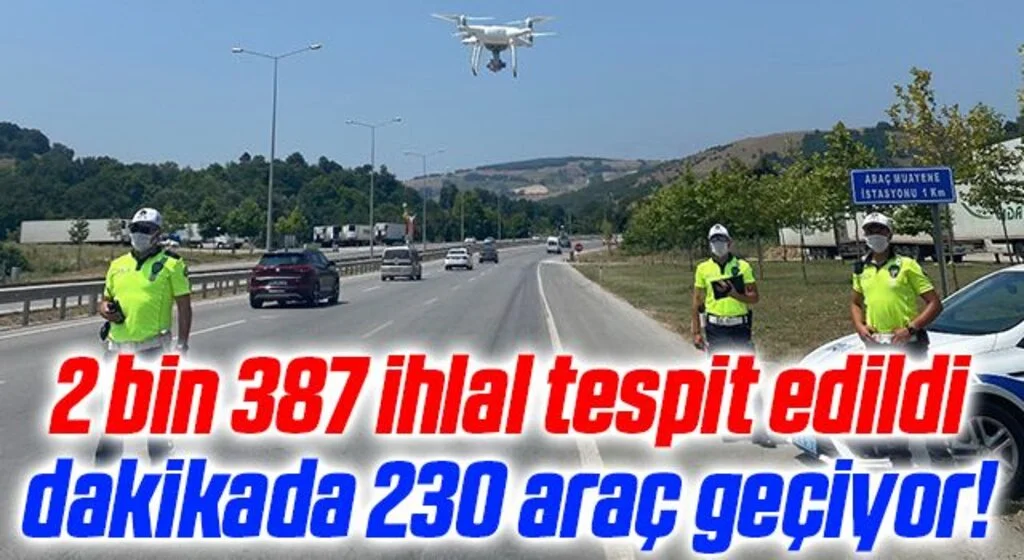Samsun’da emniyetten trafik denetimi! 2 bin 387 ihlal tespit edildi dakikada 230 araç geçiyor!