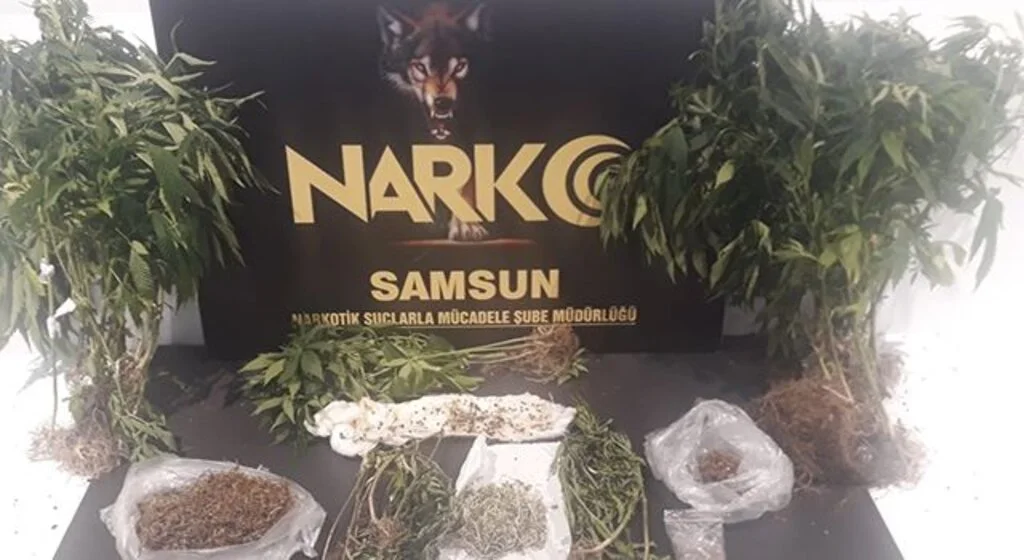 Samsun'da evinde uyuşturucu ele geçen şahıs gözaltına alındı