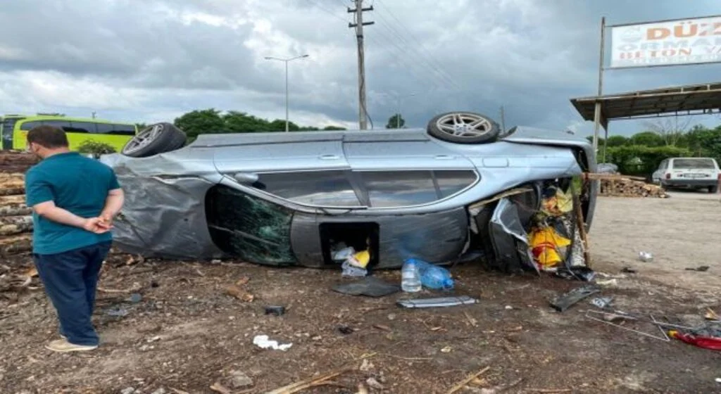 Samsun'da otomobil takla attı: 1 yaralı