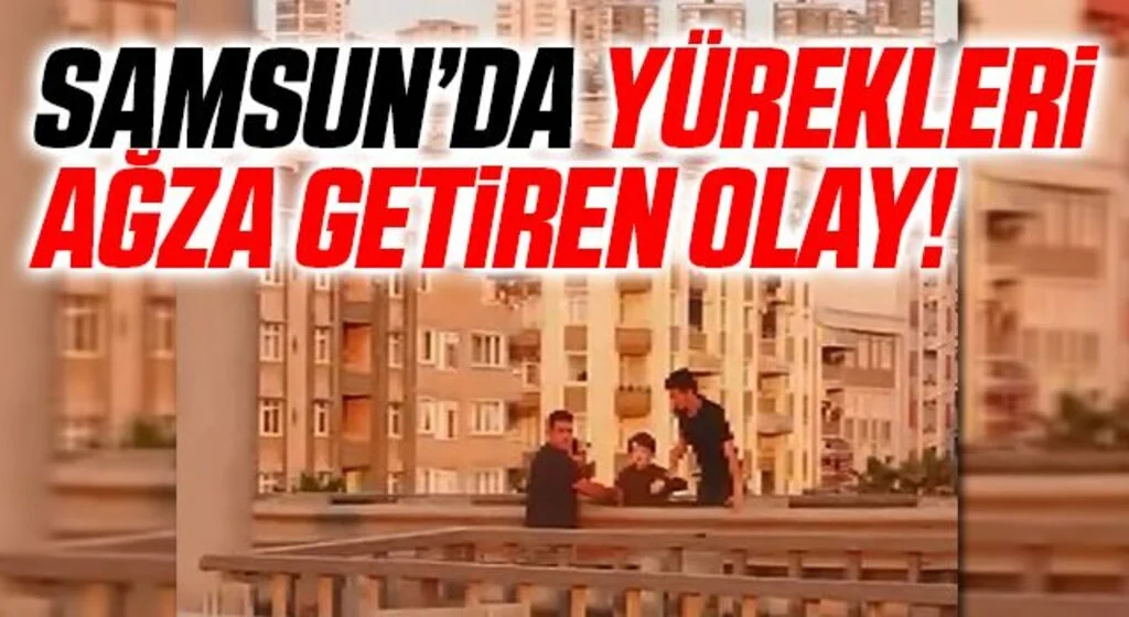 Samsun'da Viyadüğe çıkan down sendromlu çocuk yürekleri ağza getirdi