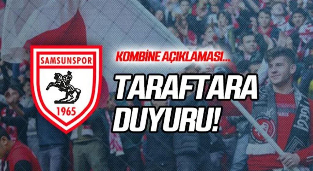 Samsunspor'dan taraftara bilgilendirme!