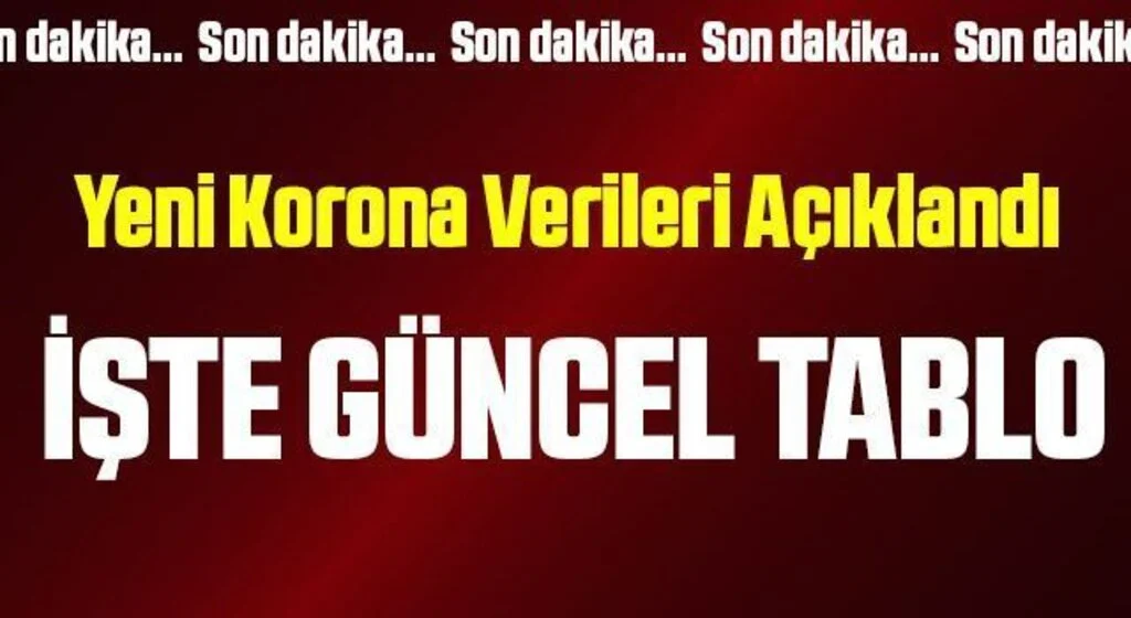 Son Dakika: 31 Temmuz koronavirüs tablosu açıklandı