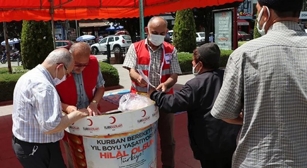 Türk Kızılay Havza Temsilciliği vekaletle kurban çalışması yaptı