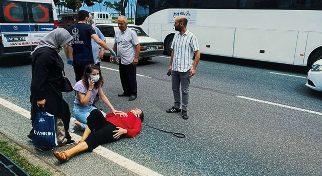 Yolun karşısına geçmeye çalışan kadına kamyonet çarptı
