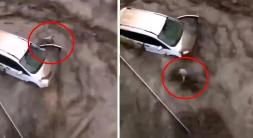 "Abi kaç" diye bağırdığı kişi sele kapılıp gitti