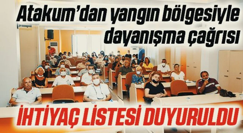 Atakum Belediyesi’nden yangın bölgesiyle dayanışma çağrısı