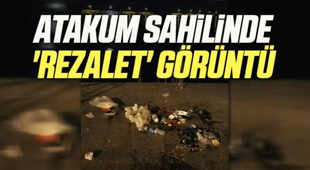 Atakum sahilinde 'rezalet' görüntü
