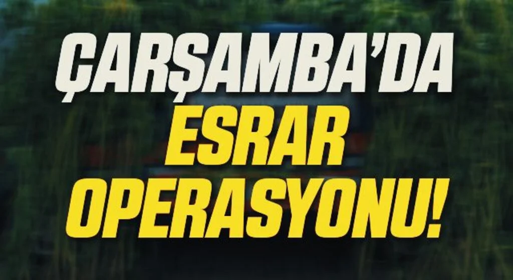 Çarşamba’da Esrar Operasyonu