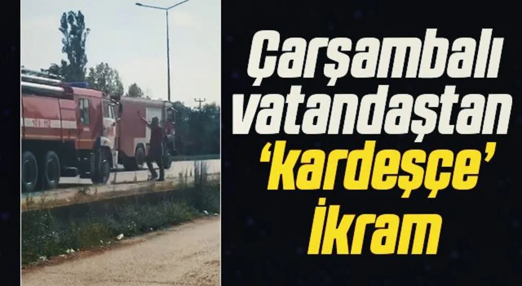 Çarşambalı vatandaştan ‘kardeşçe’ ikram