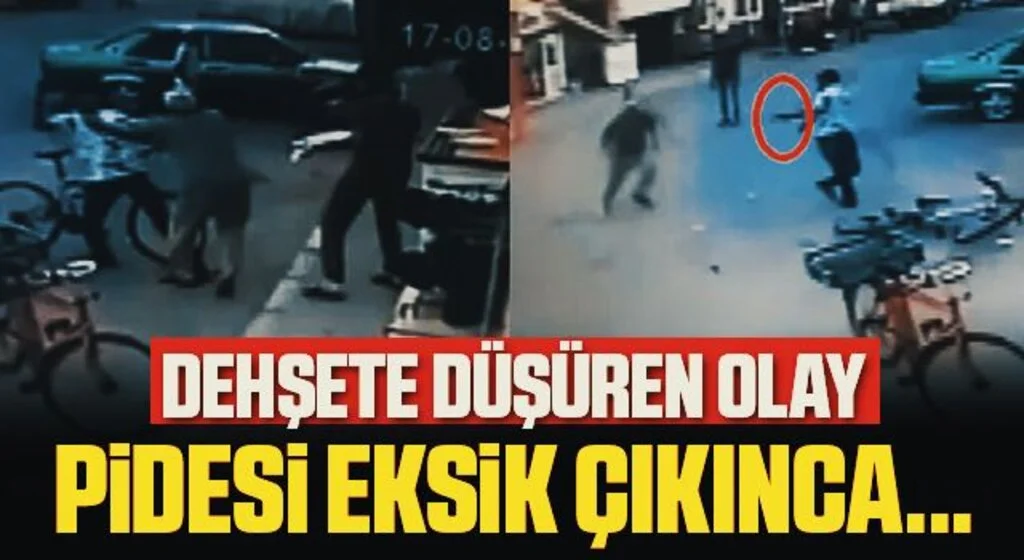 Dehşete düşüren anlar! Pidesi eksik çıkınca fırının önünde kurşun yağdırdı