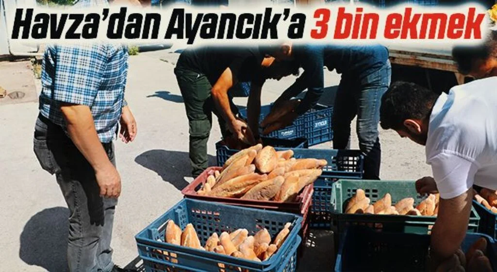 Havza’dan Ayancık’a 3 bin ekmek