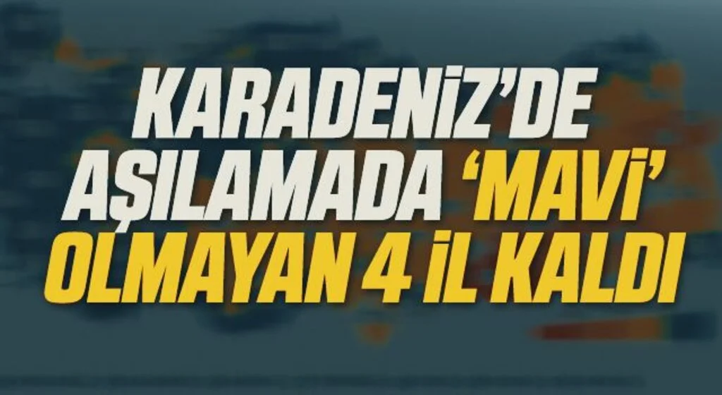 Karadeniz’de aşılamada ‘mavi’ olmayan 4 il kaldı