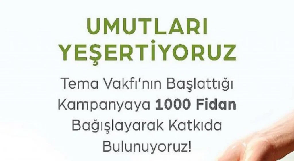 Kuzu Effect’ten Tema Vakfı’na 1000 fidan bağışı
