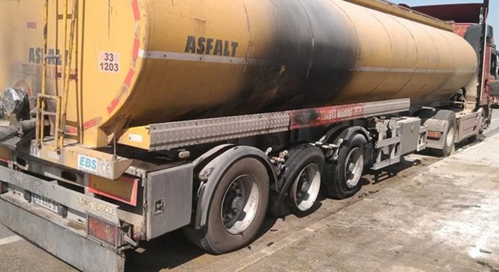 Lastiği patladı alevler sardı