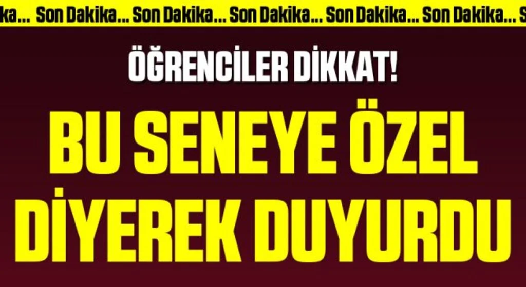 ÖSYM Başkanı Aygün "Bu seneye özel" diyerek duyurdu!