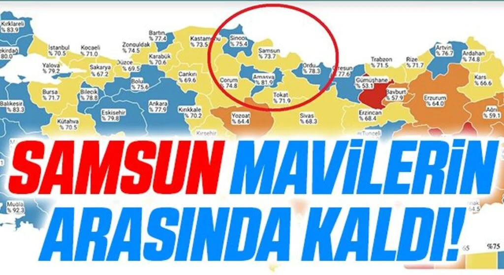 Samsun aşı haritasında ‘mavi’lerin arasında ‘sarı’ kaldı