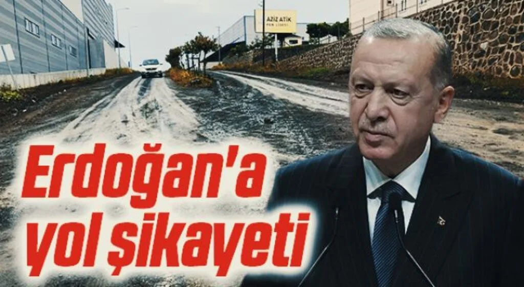 Samsun'da Erdoğan'a yol şikayeti 